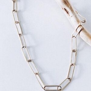 Paperclip Gold Necklace